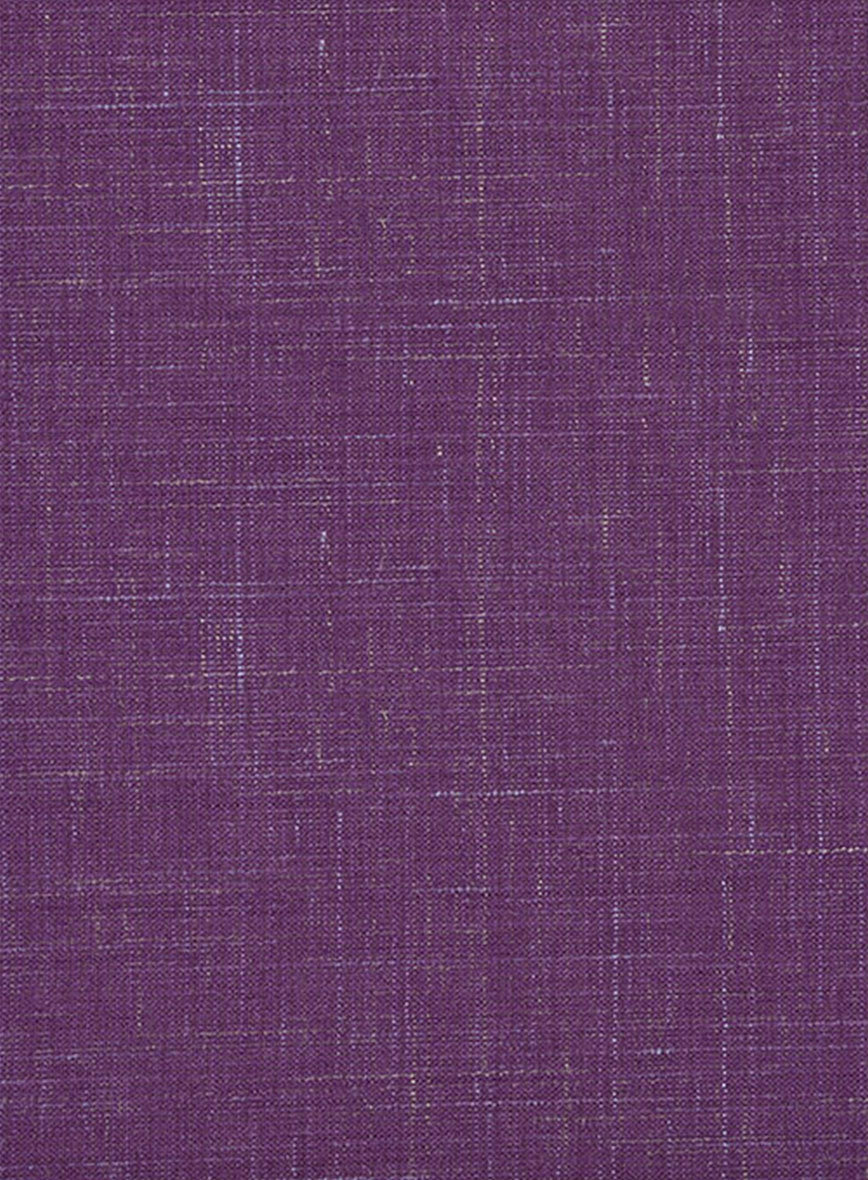 Italian Murano Eggplant Wool Linen Suit - Image 7