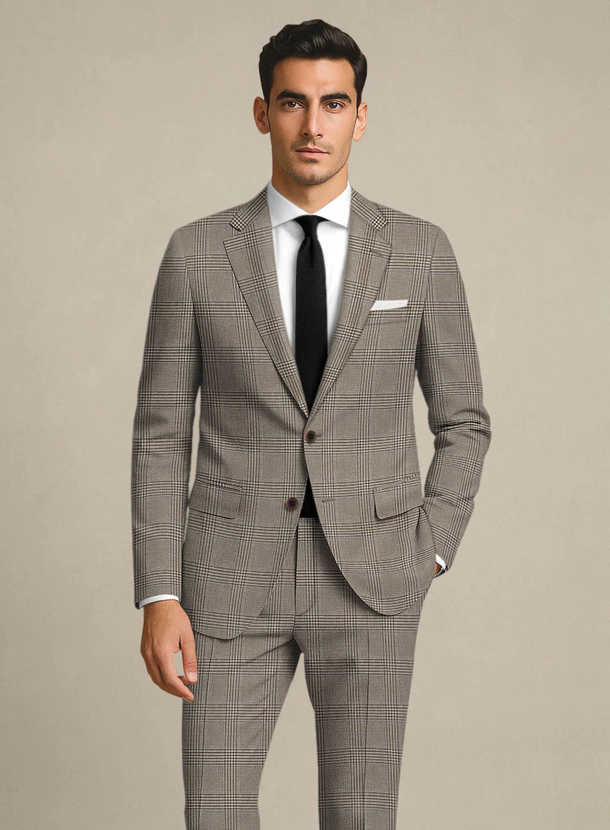 Italian Murano Ejan Brown Wool Linen Silk Jacket - Image 2