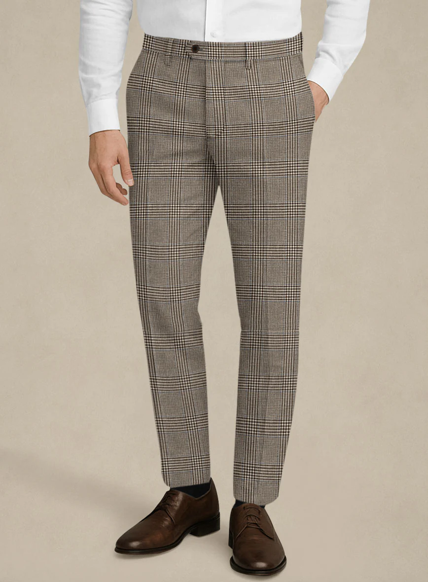 Italian Murano Ejan Brown Wool Linen Silk Suit - Image 6