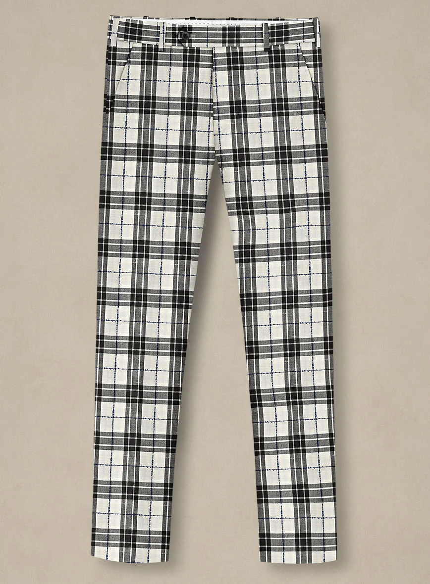 Italian Murano Ernio Checks Wool Linen Silk Suit - Image 6