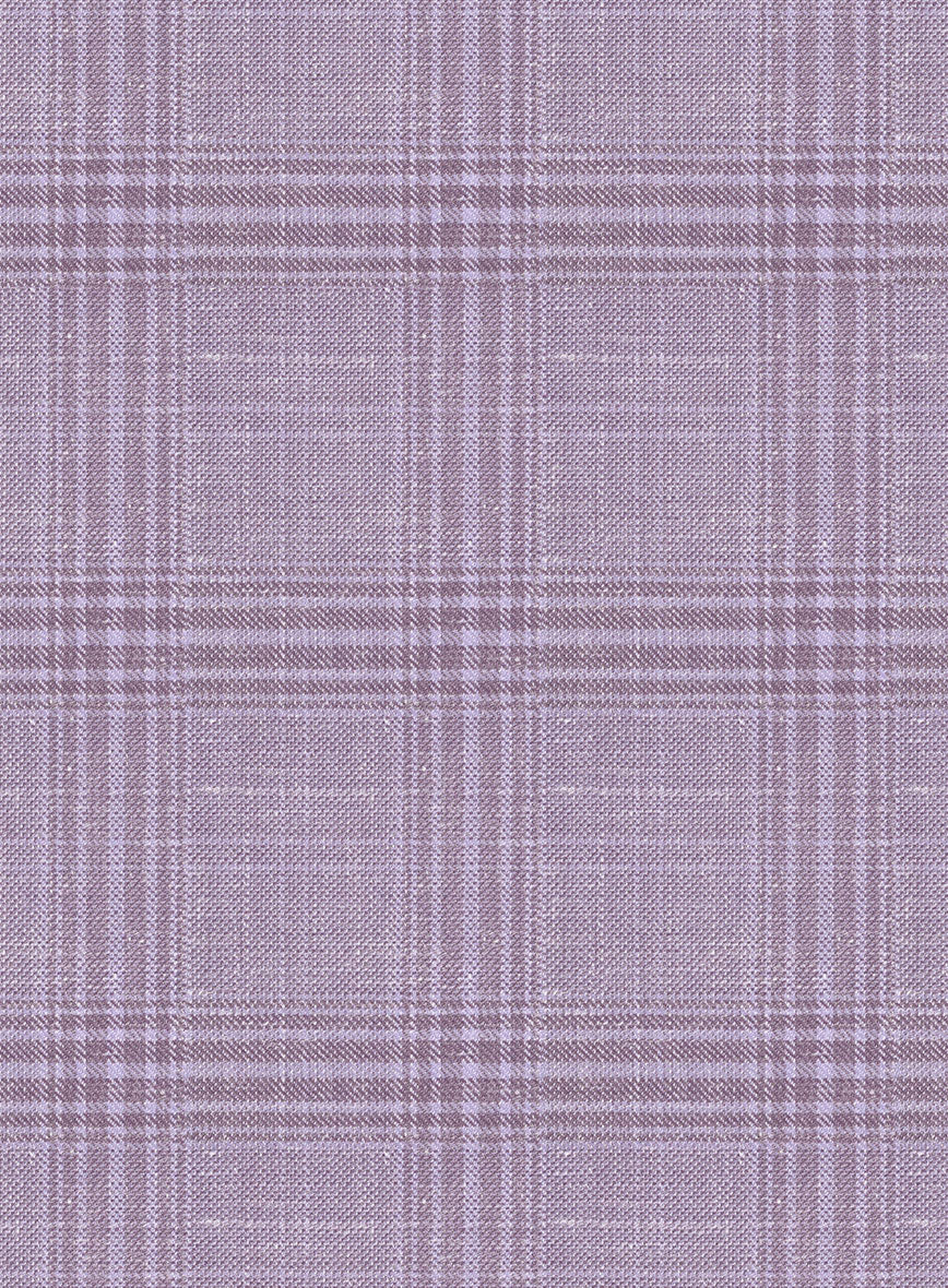 Italian Murano Esar Lavender Wool Linen Silk Jacket - Image 3