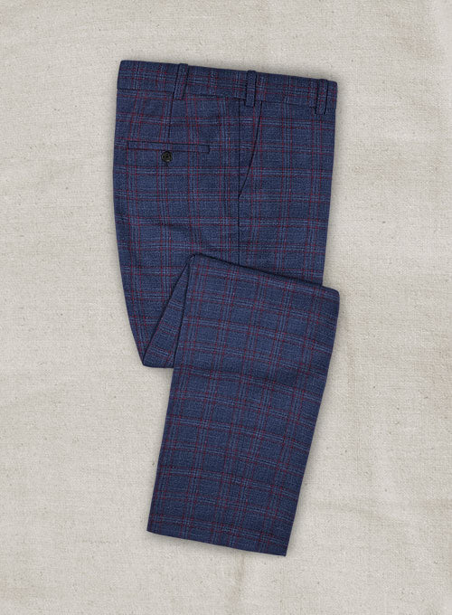 Italian Murano Fanado Blue Wool Linen Suit - Image 4