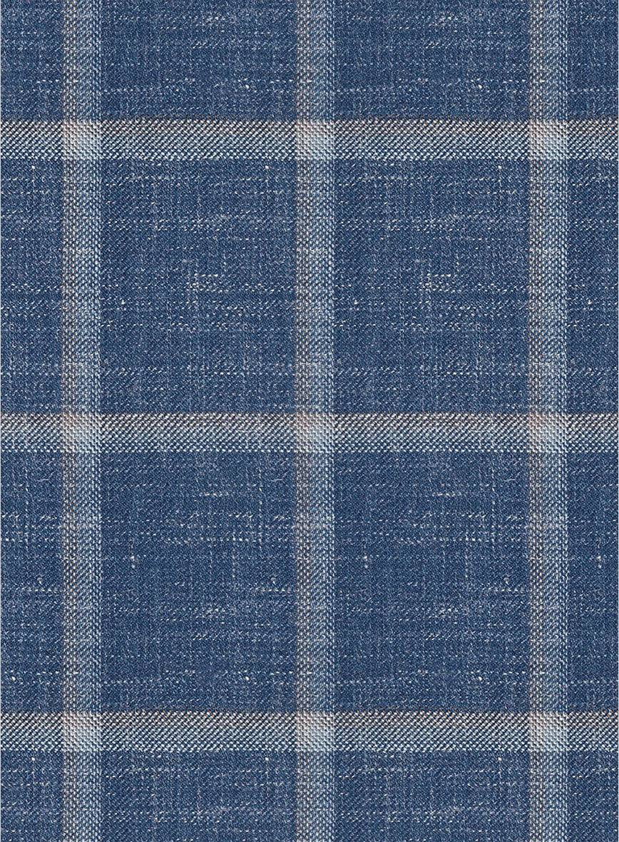 Italian Murano Geoia Blue Wool Linen Jacket - Image 2