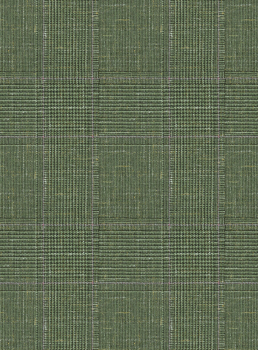Italian Murano Gumil Green Wool Linen Silk Pants - Image 3