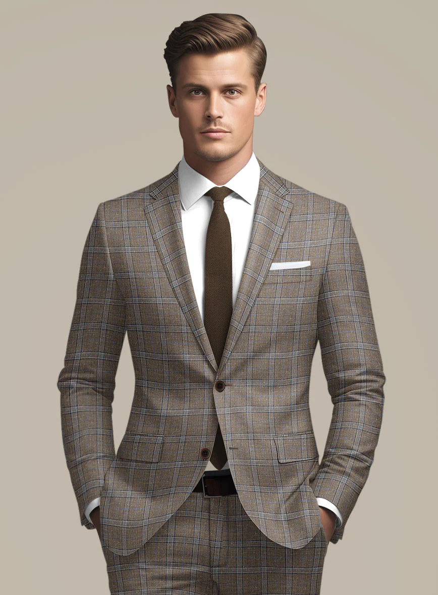 Italian Murano Igelu Brown Wool Linen Silk Jacket - Image 2