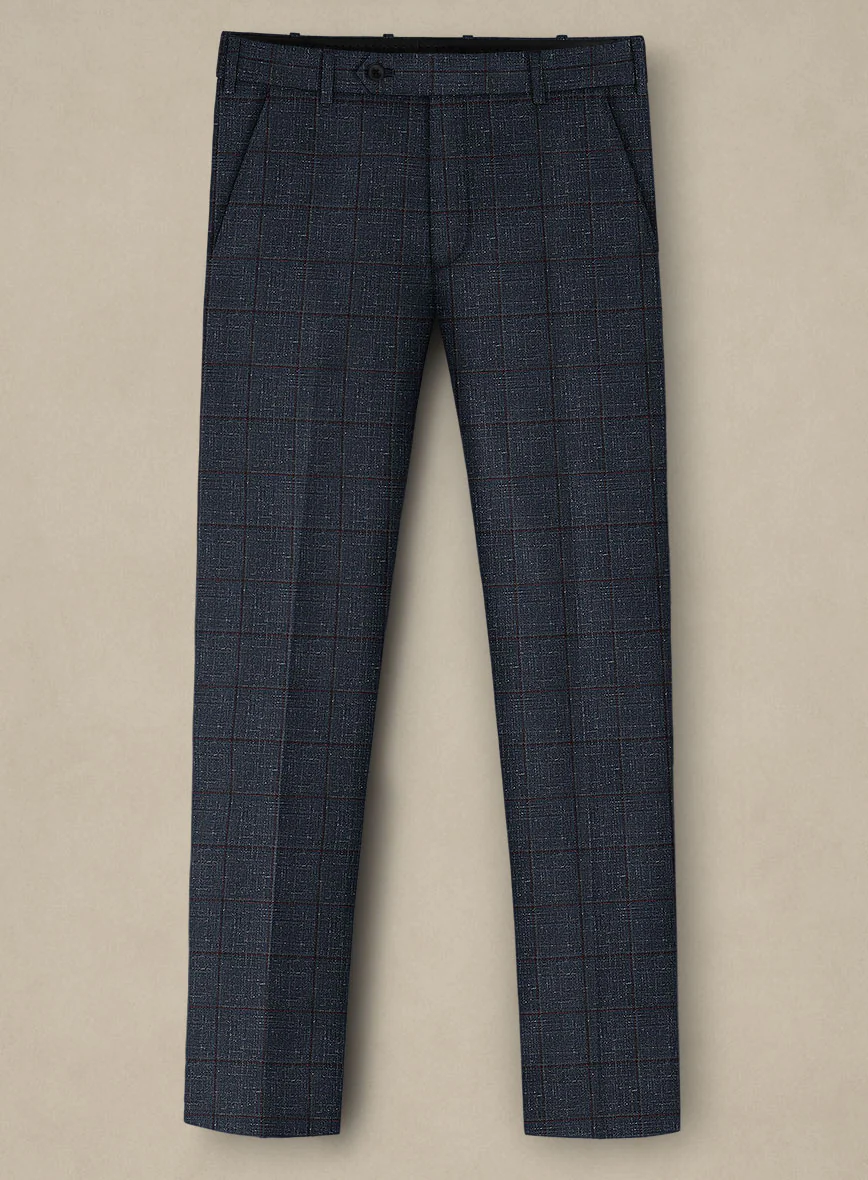 Italian Murano Ili Blue Wool Linen Silk Suit - Image 5