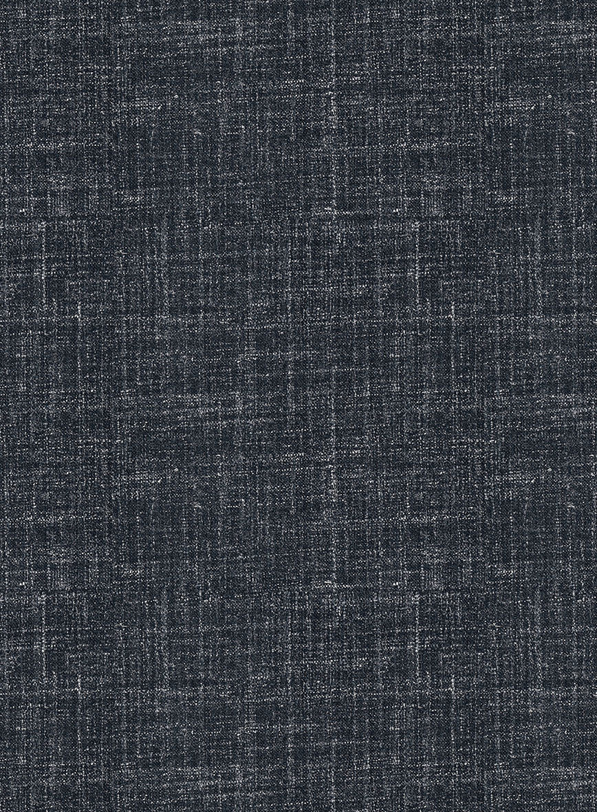 Italian Murano Indigo Blue Wool Linen Jacket - Image 3