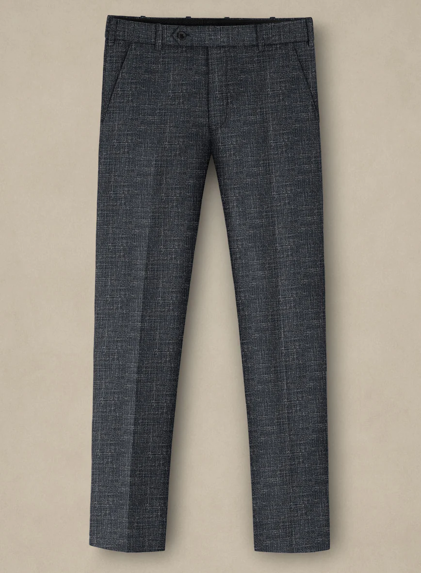 Italian Murano Indigo Blue Wool Linen Suit - Image 5