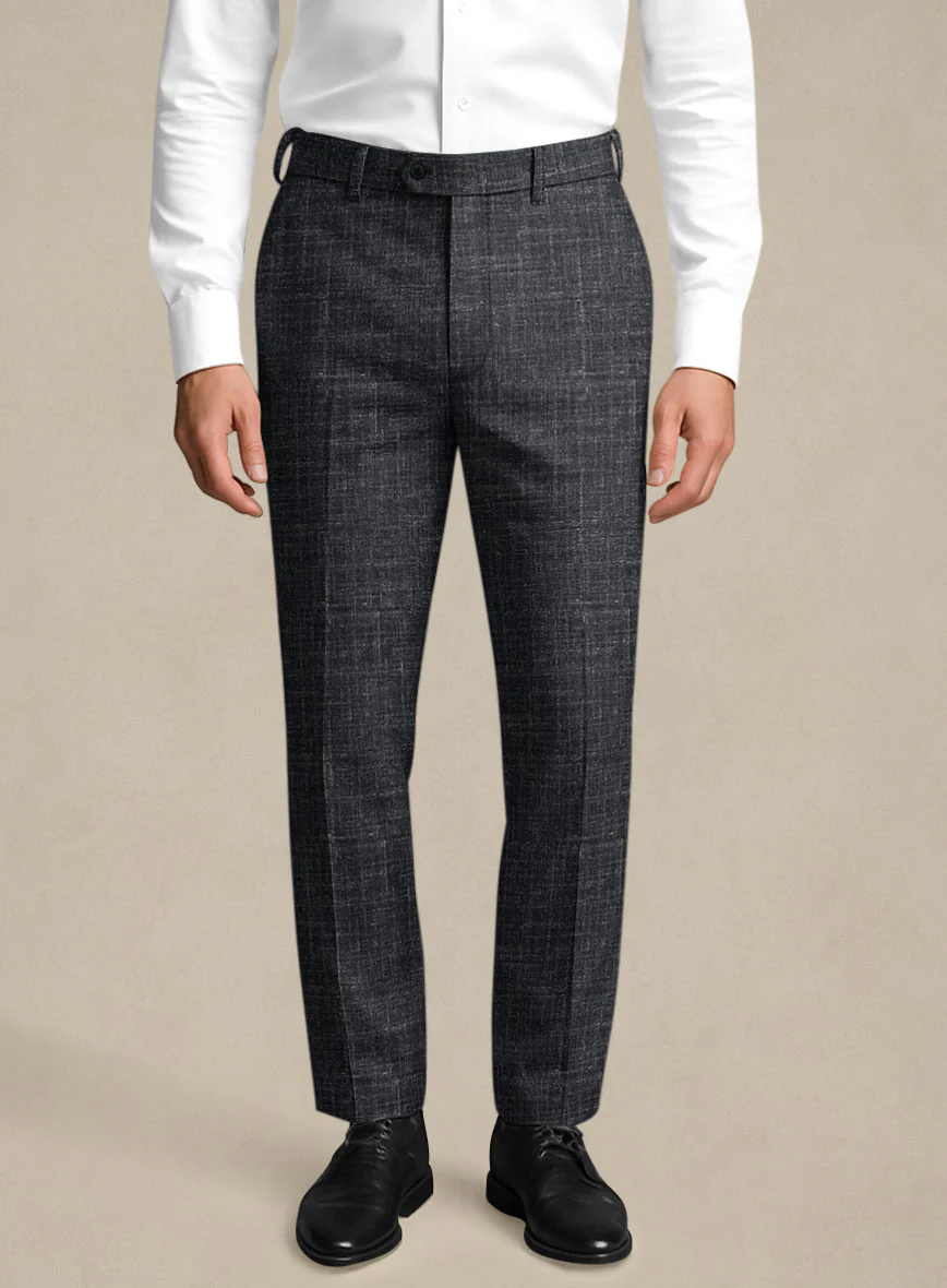 Italian Murano Indigo Blue Wool Linen Suit - Image 6