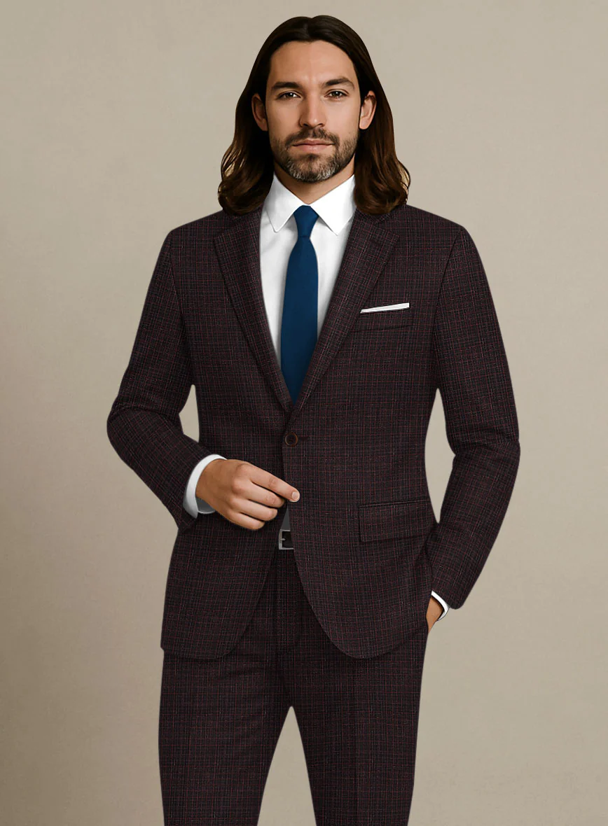 Italian Murano Irgo Checks Wool Linen Silk Jacket - Image 2