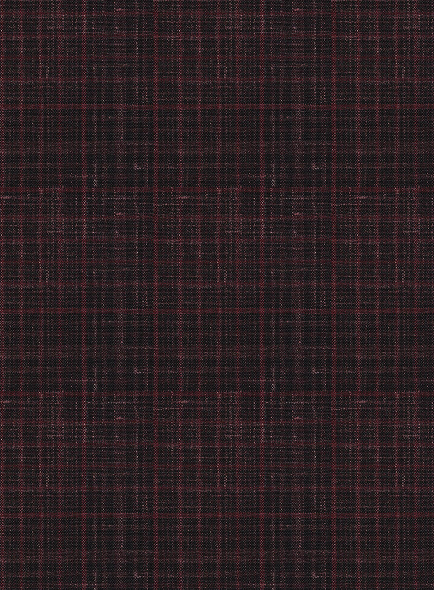 Italian Murano Irgo Checks Wool Linen Silk Jacket - Image 3