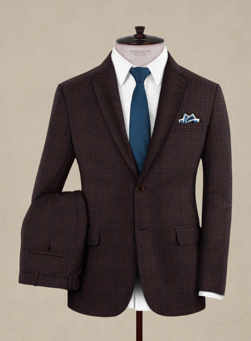 Italian Murano Irgo Checks Wool Linen Silk Suit - Image 2