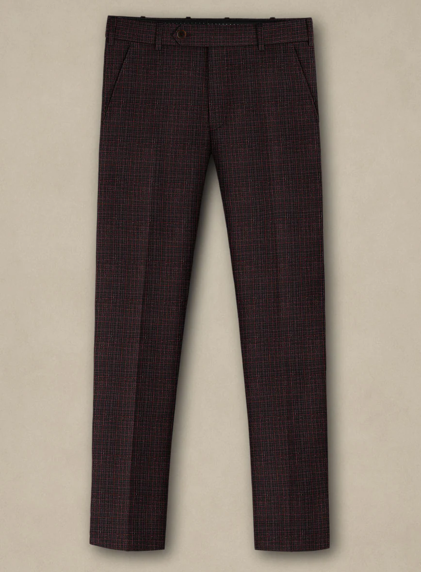Italian Murano Irgo Checks Wool Linen Silk Suit - Image 5