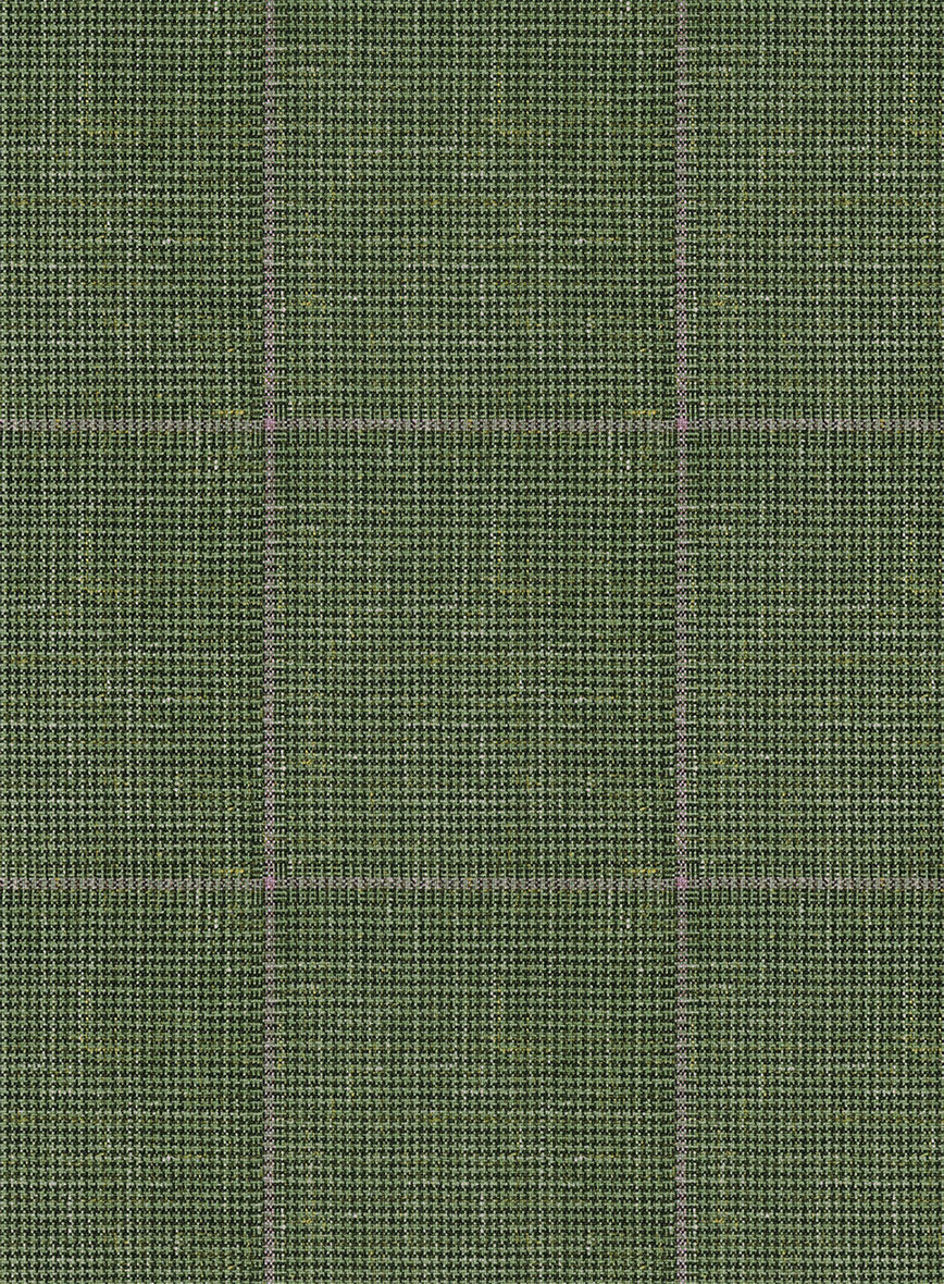 Italian Murano Josaya Green Wool Linen Silk Suit - Image 6