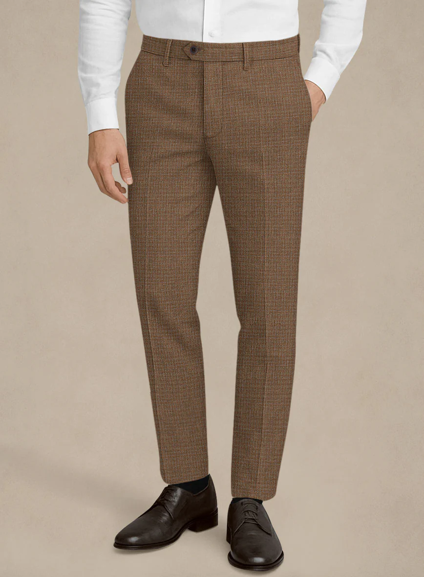 Italian Murano Karilo Brown Wool Linen Silk Suit - Image 5