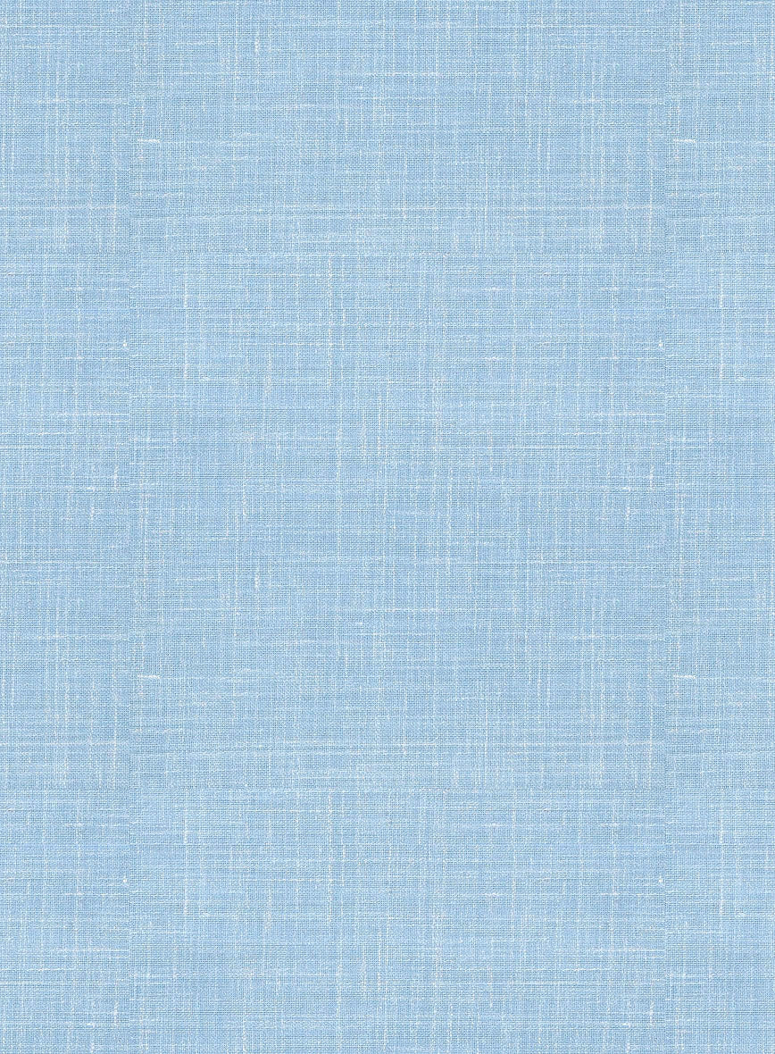 Italian Murano Light Blue Wool Linen Suit - Image 7