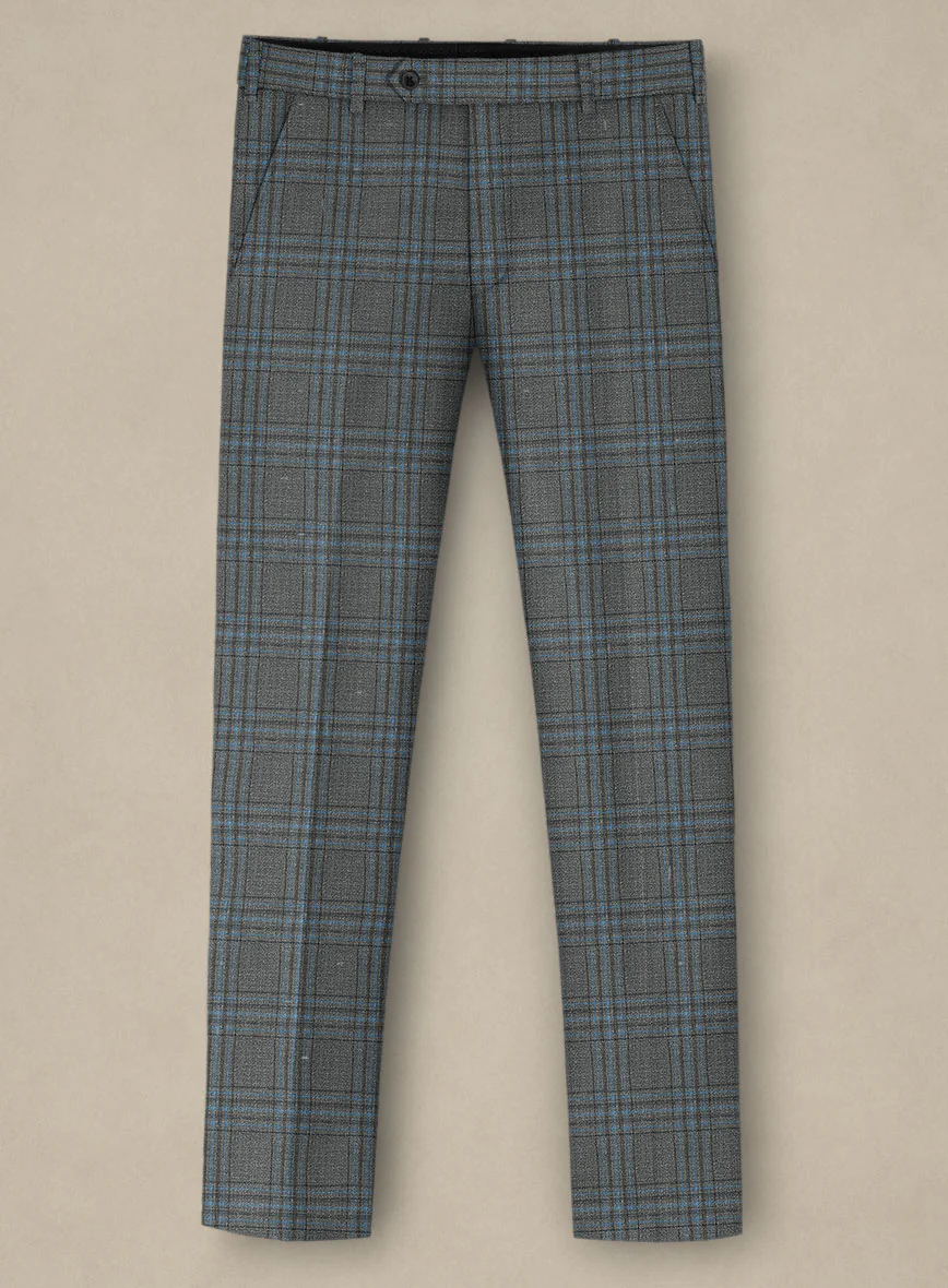 Italian Murano Livado Gray Wool Linen Silk Suit - Image 5