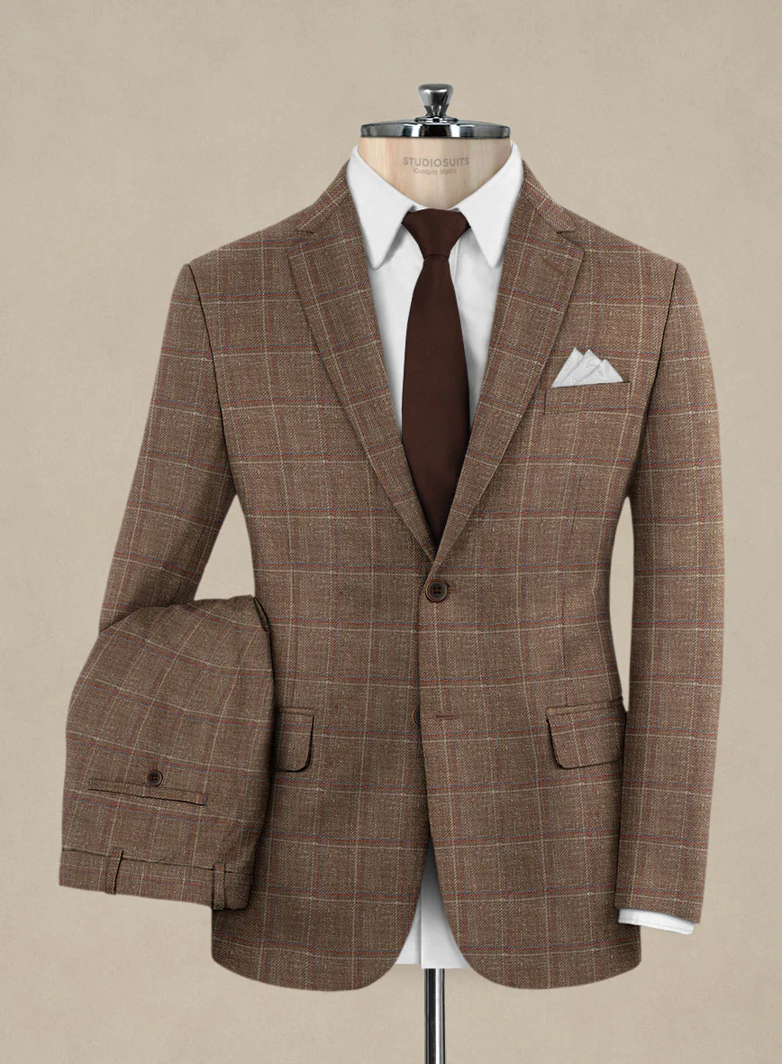 Italian Murano Manole Brown Wool Linen Silk Jacket - Image 2