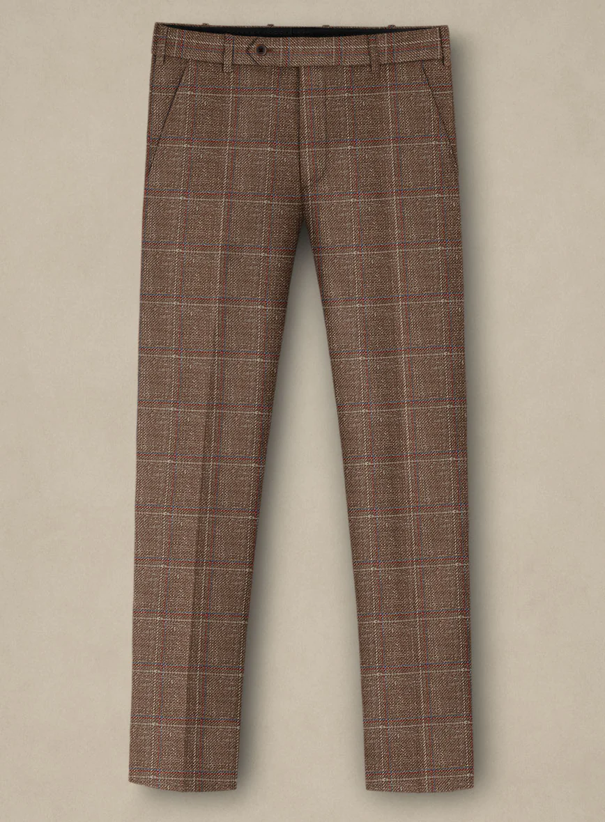 Italian Murano Manole Brown Wool Linen Silk Suit - Image 5