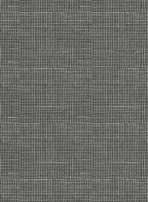 Italian Murano Mini Houndstooth Gray Wool Linen Suit - Image 2