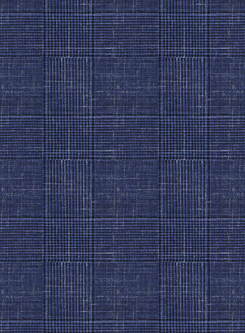 Italian Murano Mircos Blue Wool Linen Suit - Image 4