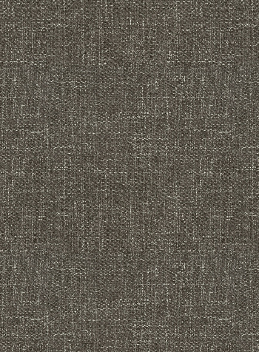 Italian Murano Mud Brown Wool Linen Pants - Image 3