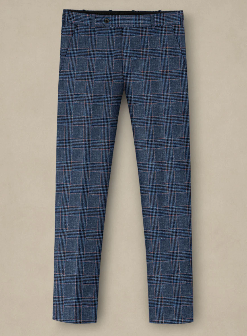 Italian Murano Najela Blue Wool Linen Silk Suit - Image 5