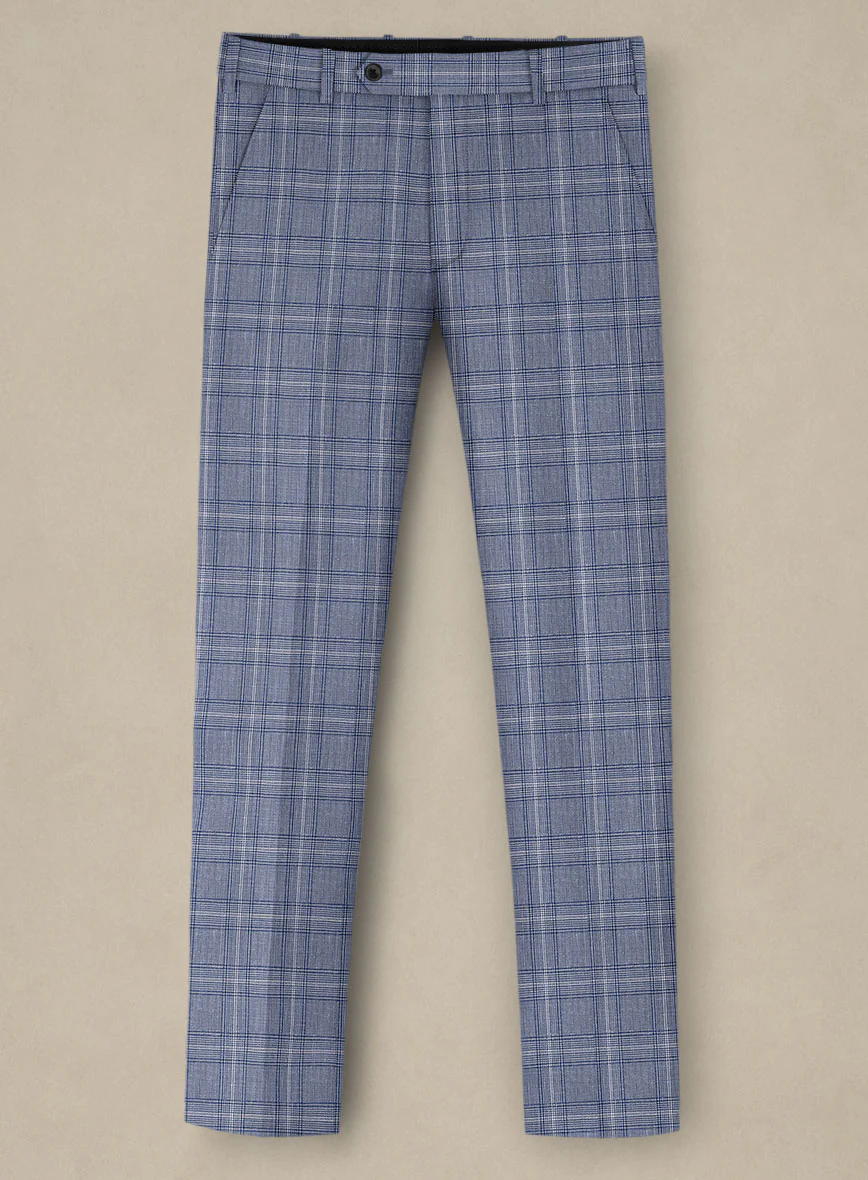 Italian Murano Natino Blue Wool Pants - Image 2