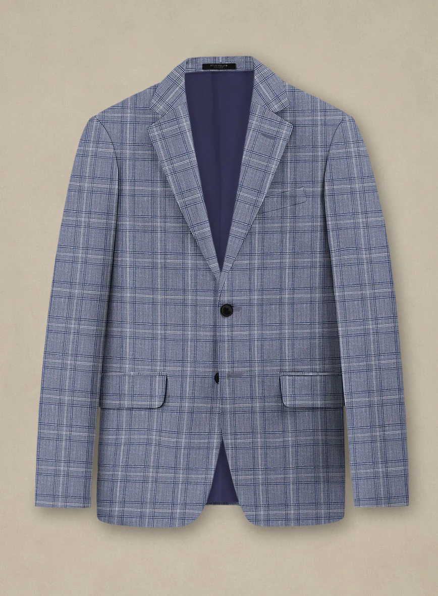 Italian Murano Natino Blue Wool Suit - Image 4