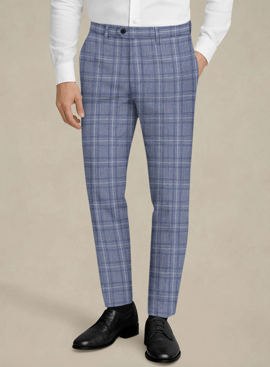 Italian Murano Natino Blue Wool Suit - Image 6
