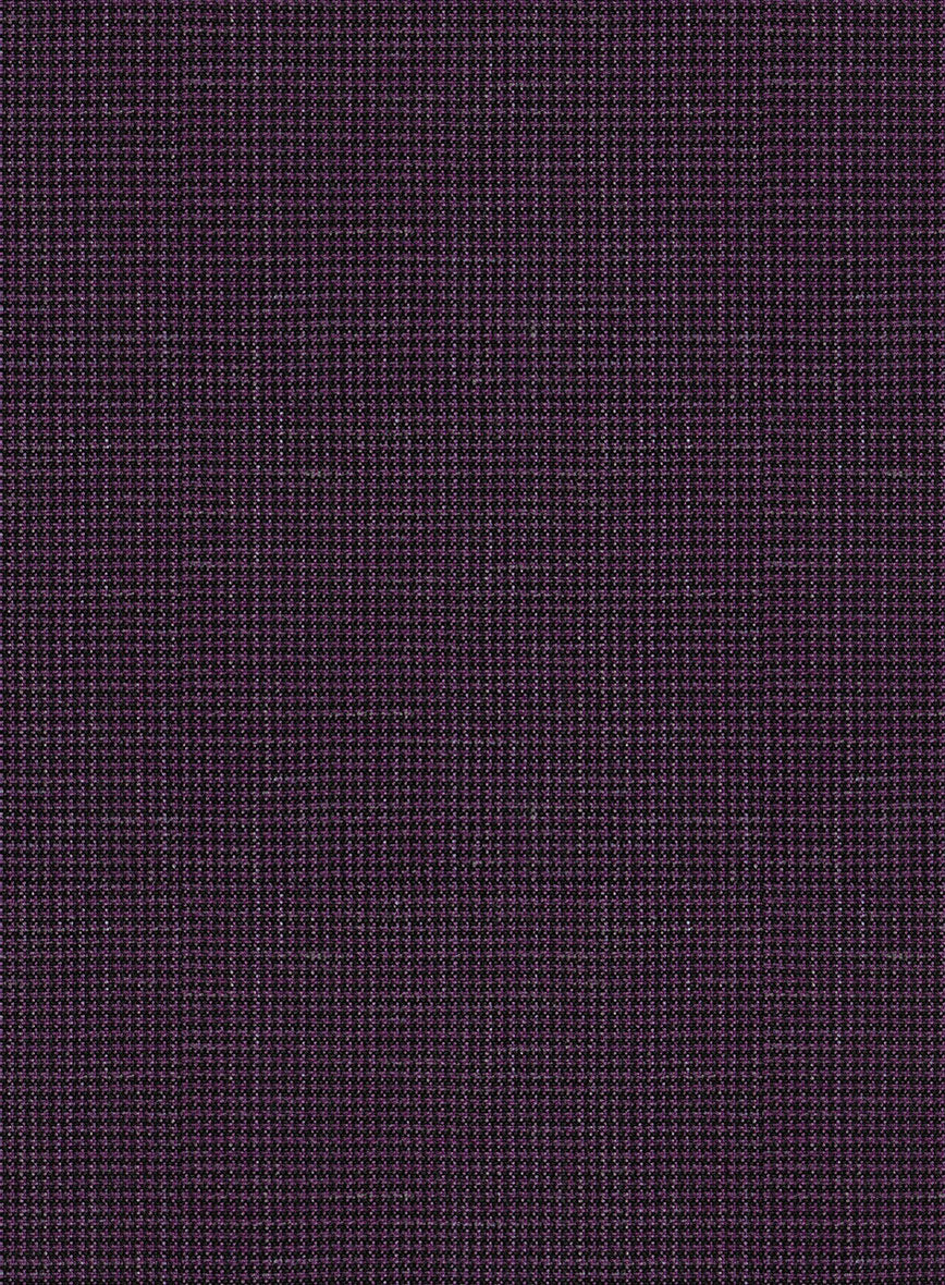 Italian Murano Nozo Purple Wool Linen Silk Jacket - Image 3