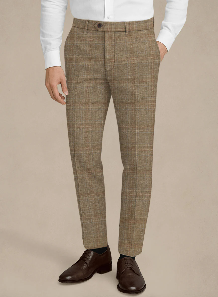 Italian Murano Ocavi Brown Wool Linen Silk Suit - Image 6