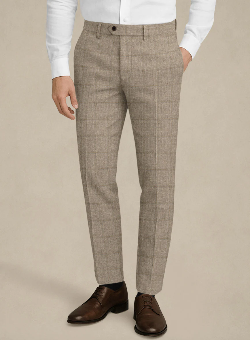 Italian Murano Padro Brown Wool Linen Silk Suit - Image 6