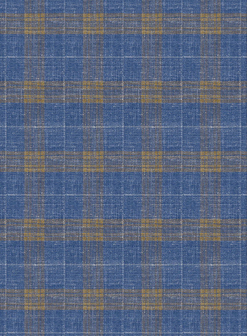 Italian Murano Pelias Blue Wool Linen Jacket - Image 2