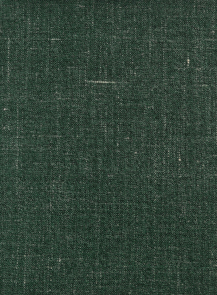 Italian Murano Pine Green Wool Linen Silk Jacket - Image 3