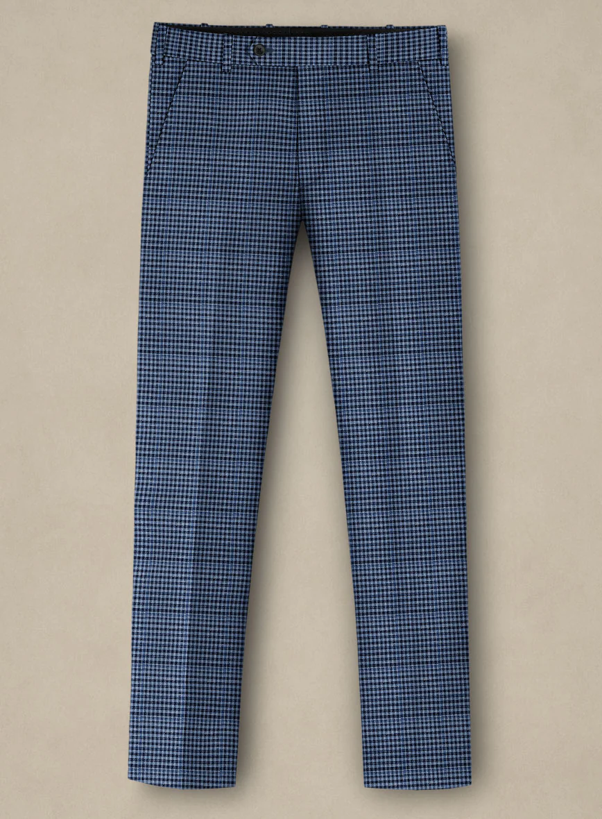 Italian Murano Ramesa Blue Wool Linen Silk Suit - Image 5