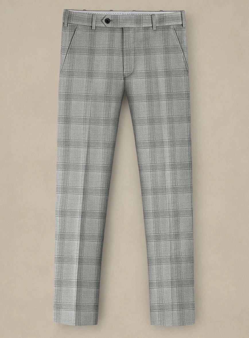 Italian Murano Sageo Gray Wool Linen Silk Suit - Image 5