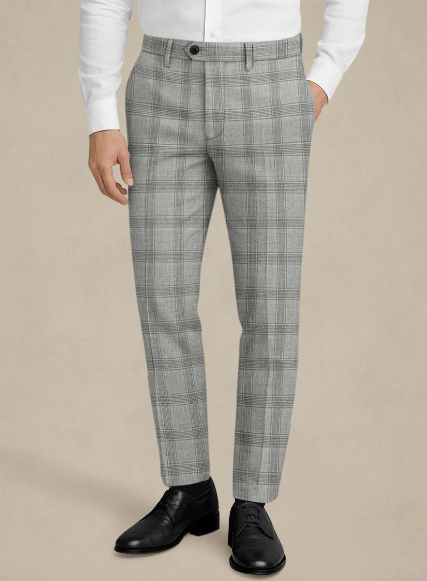 Italian Murano Sageo Gray Wool Linen Silk Suit - Image 6