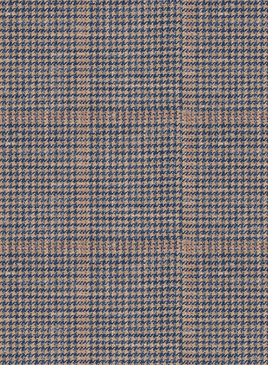 Italian Murano Satie Houndstooth Wool Linen Silk Pants - Image 3