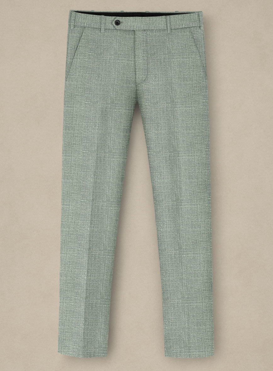 Italian Murano Seasalt Green Wool Linen Silk Suit - Image 3