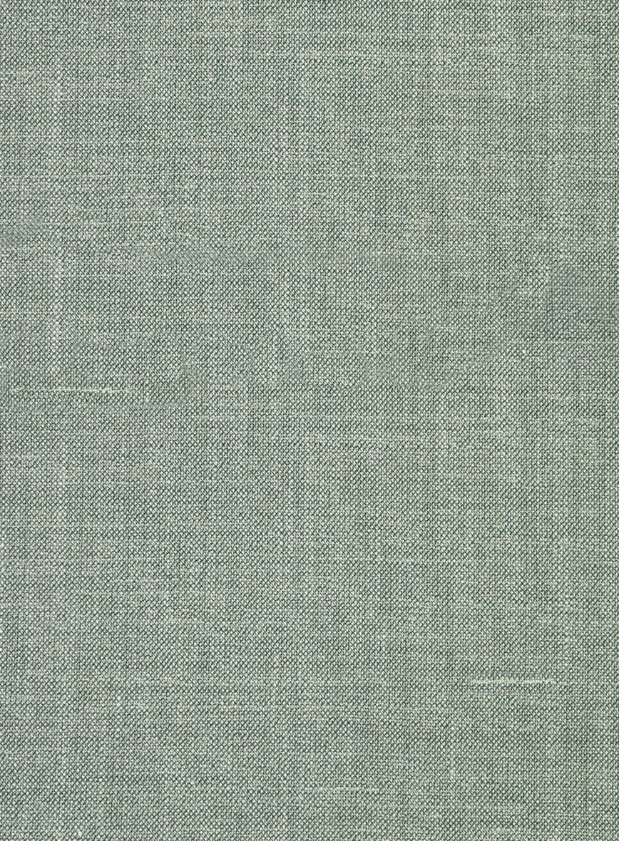 Italian Murano Seasalt Green Wool Linen Silk Suit - Image 5