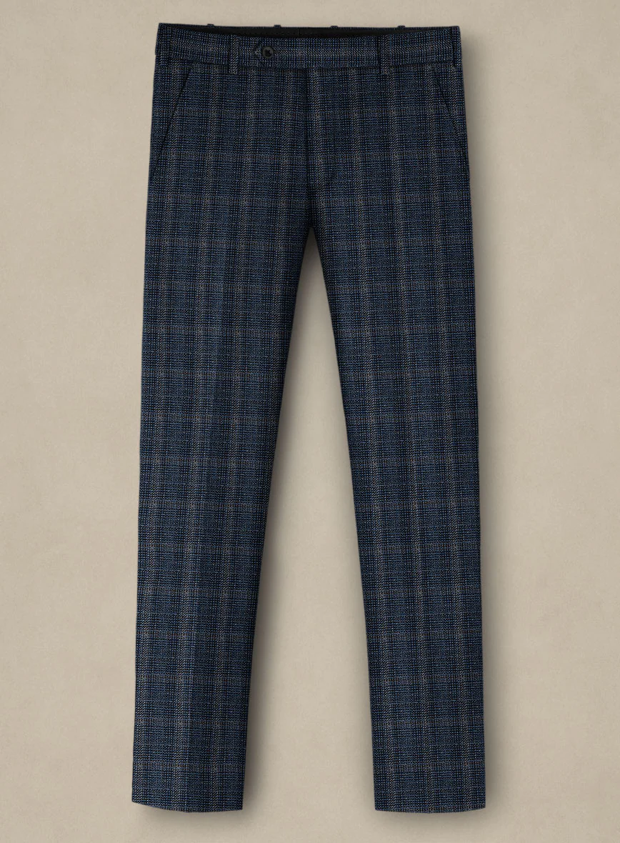 Italian Murano Sovil Blue Wool Linen Silk Suit - Image 5