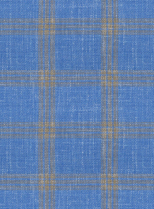 Italian Murano Tristo Blue Wool Linen Jacket - Image 2