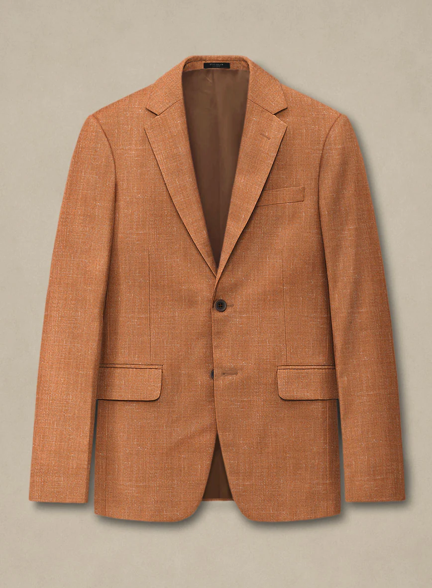 Italian Murano Tuscan Clay Wool Linen Silk Suit - Image 2