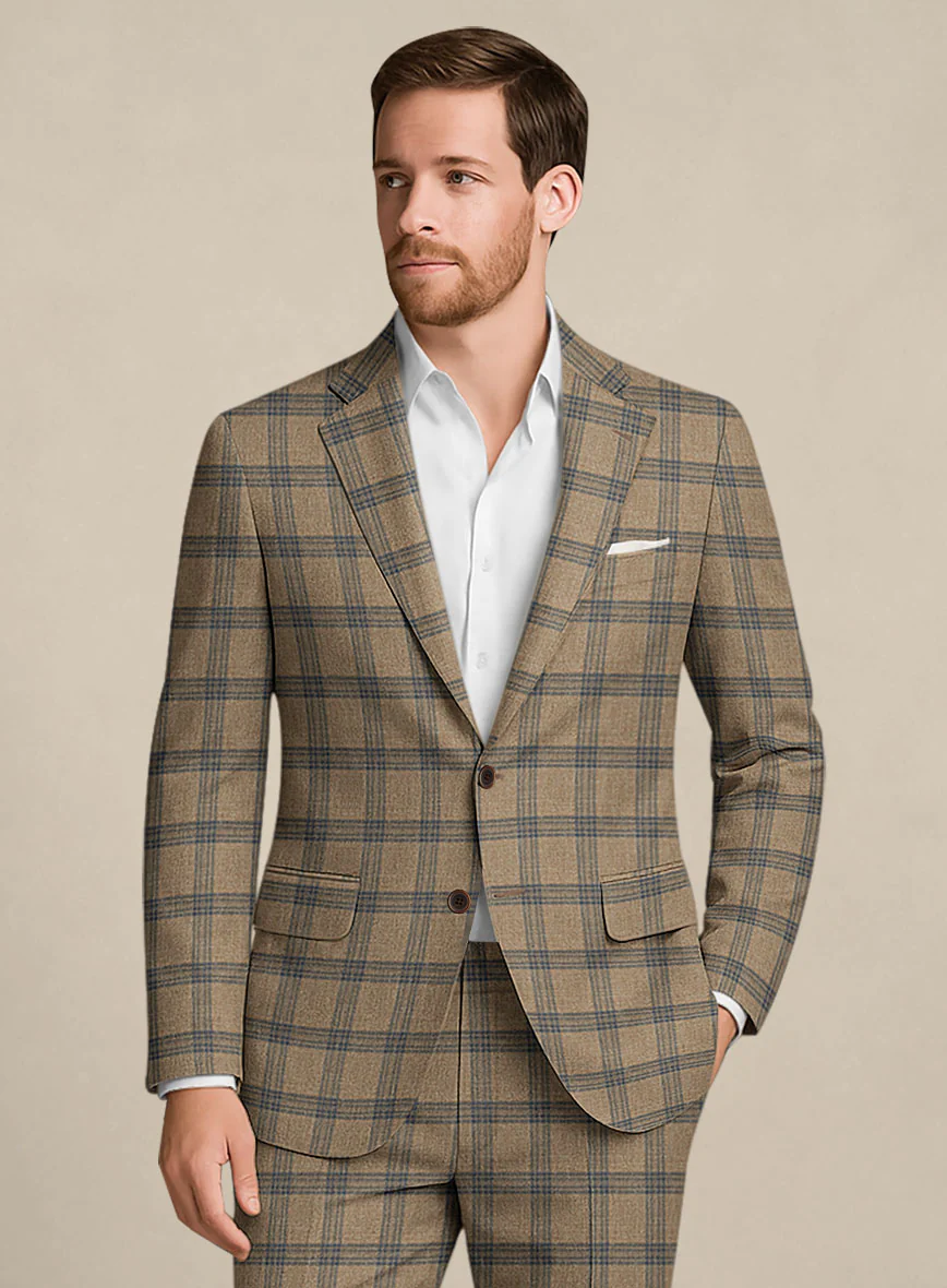 Italian Murano Vaier Brown Wool Linen Silk Jacket - Image 2