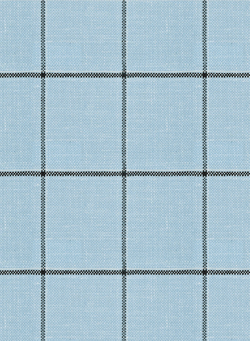 Italian Murano Vanzo Blue Wool Linen Silk Suit - Image 5