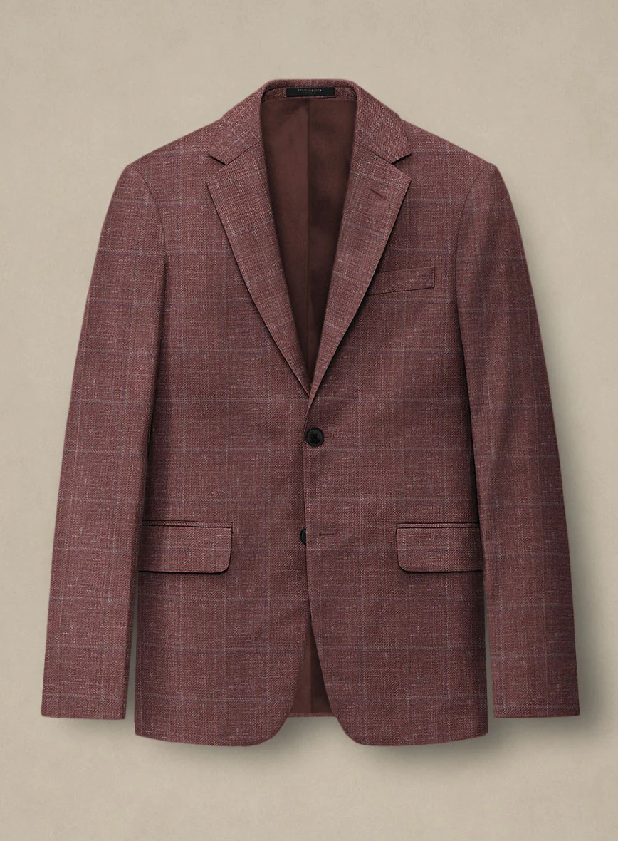 Italian Murano Vireja Mauve Wool Linen Silk Suit - Image 3