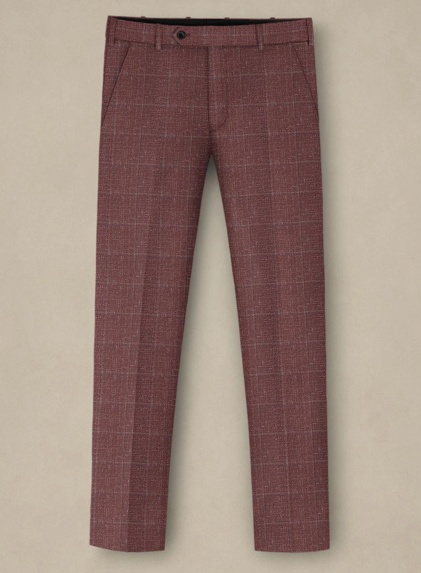 Italian Murano Vireja Mauve Wool Linen Silk Suit - Image 5