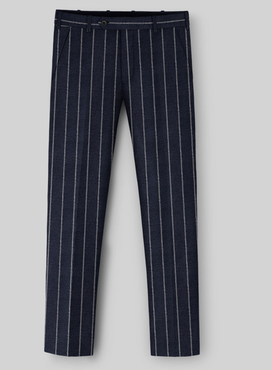 Italian Navy Ascot Rope Stripe Tweed Pants - Image 2