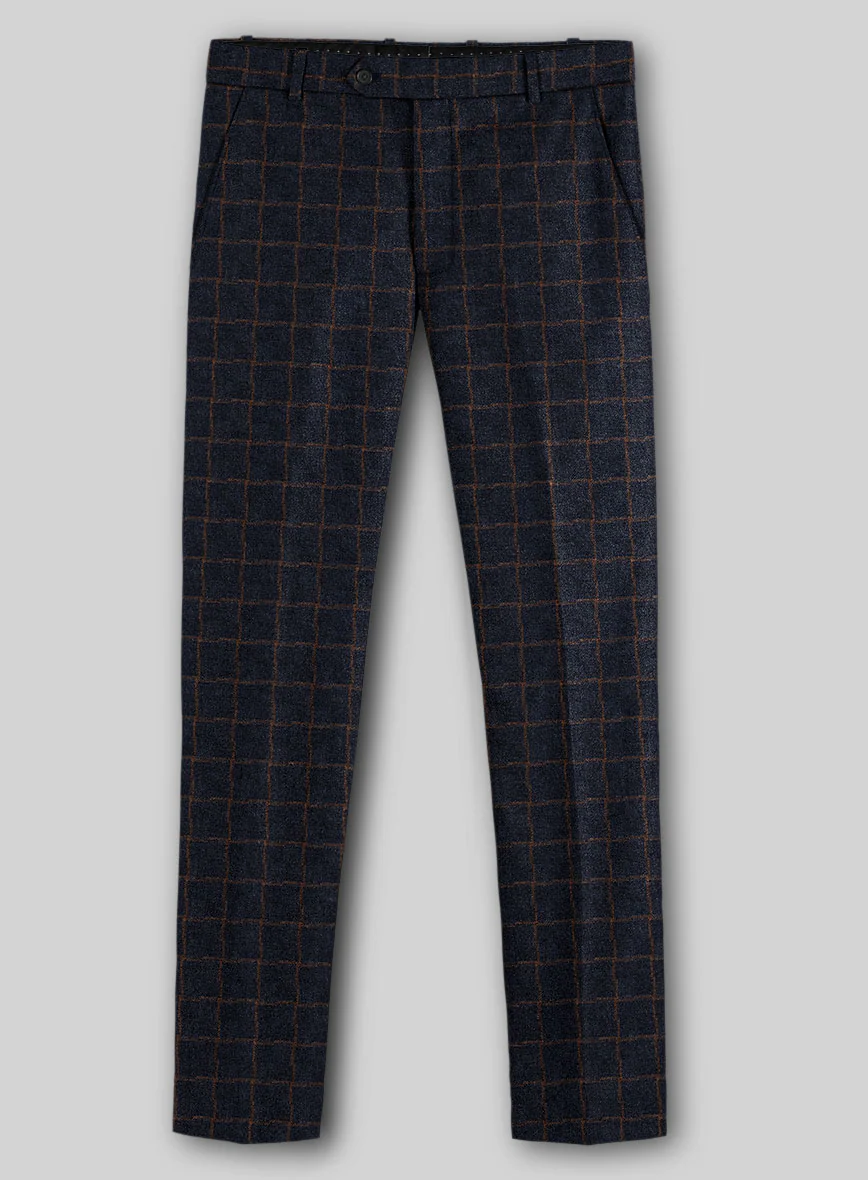 Italian Navy Terra Check Tweed Suit - Image 5